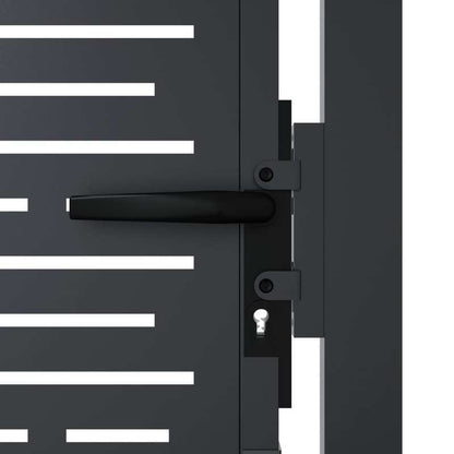 Metalen Tuinpoort – Tuinafscheiding – Tuintor – Brug – Tuinhek – Antraciet – Duurzaam Weerbestendig Metaal – 104x104 cm Modern Verticale Spijlen