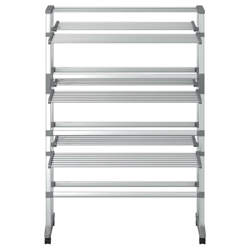 Wasrek – Droogrek – Wasknijpers – Droogtoren – Wastoren – Aluminium – Inklapbaar Met Wieltjes – 89x64x129 cm