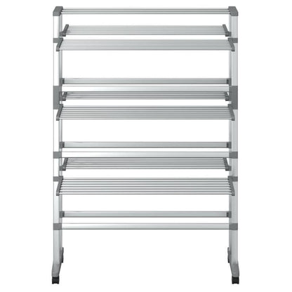 Wasrek – Droogrek – Wasknijpers – Droogtoren – Wastoren – Aluminium – Inklapbaar Met Wieltjes – 89x64x129 cm
