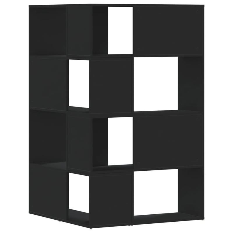 Bookcase 4-Tier Corner 85X85X140 Cm Finished Wood Black