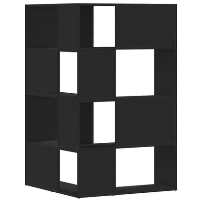 Bookcase 4-Tier Corner 85X85X140 Cm Finished Wood Black