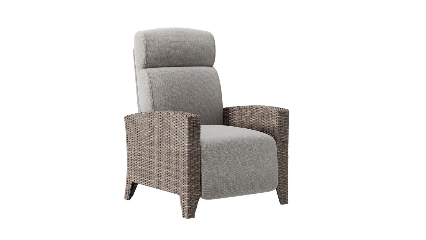 Rotan Loungestoel – Rotan Stoel – Tuinstoel – Buitenstoel – Loungeset – Verstelbare Rugleuning 160° – Geïntegreerde Bijzettafel – Beige Bruin – Met Afneembare Kussenhoes – Extra Ruim