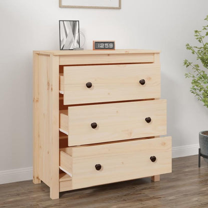 Dressoir 70X35X80 Cm Massief Grenenhout