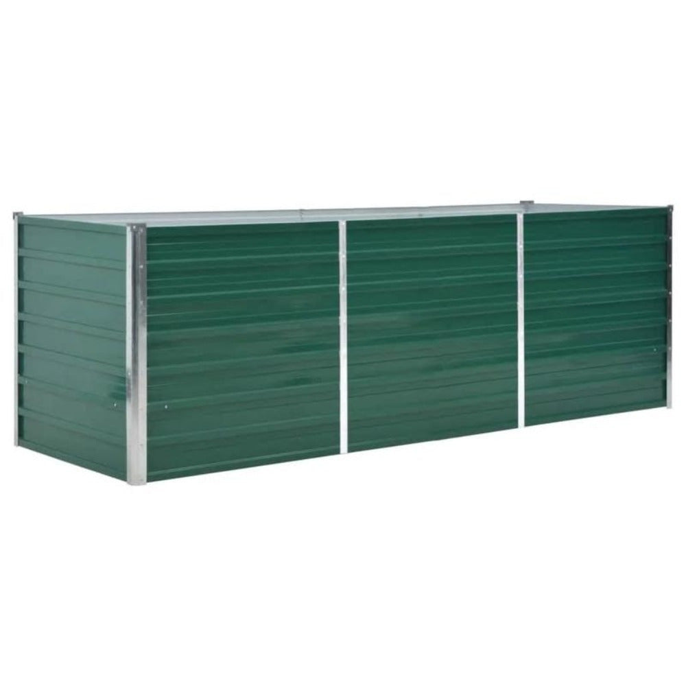 Moestuinbak – Verhoogde Kweekbak – Tuinbed – Plantenbak – Kruidenbak – Gegalvaniseerd Staal – Weerbestendig & Roestvrij – 239x80x77 cm – Met Verbeterde Drainage