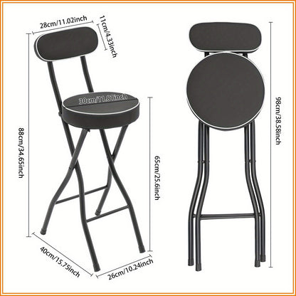 Vouwkrukje – Opvouwbare Kruk – Campingkruk – Klapstoel – Draagbaar Krukje – Stalen Frame – Compact & Lichtgewicht – Max. 140 kg Draagkracht