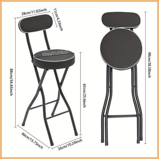 Vouwkrukje – Opvouwbare Kruk – Campingkruk – Klapstoel – Draagbaar Krukje – Stalen Frame – Compact & Lichtgewicht – Max. 140 kg Draagkracht