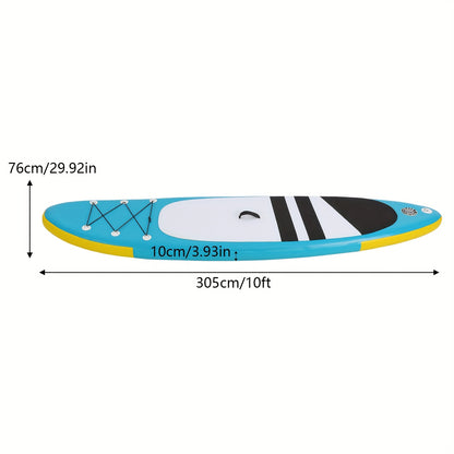 Opblaasbaar Stand-Up Paddleboard – SUP Board – Paddle Surfboard – Watersportboard – Yoga Board – Blauw – Draagvermogen 150 kg – Inclusief Aluminium Peddel