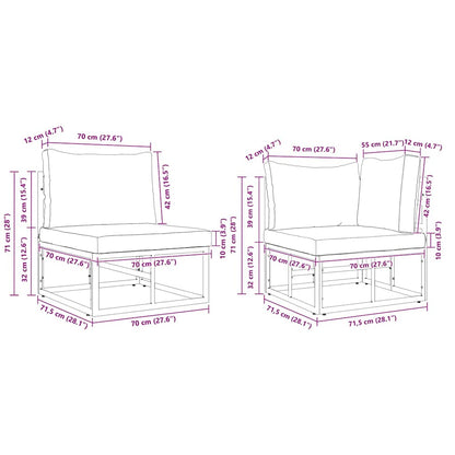 Tuinmeubelset – Loungeset – Zitgroep – Balkonset – Tuinset – Modulair ontwerp – Weerbestendig aluminium frame