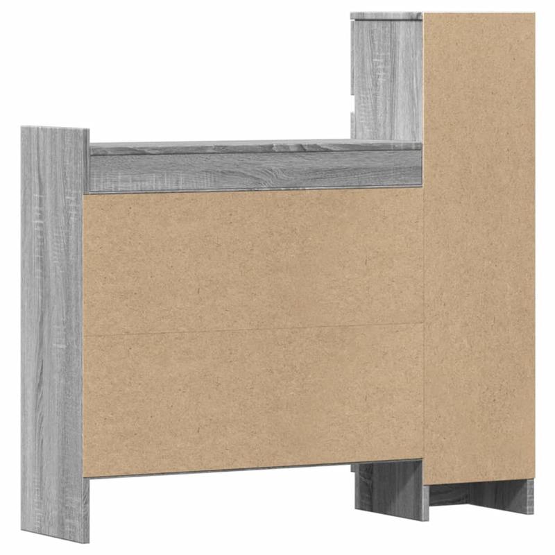 Schoenenkastje – Schoenenkast – Schoenenrek – Schoenenopberger – Schoenenschuif – Smal Hoog Kastje – Duurzaam Hout – Grijze Afwerking – 100,5x28x100 cm – Modern Ontwerp