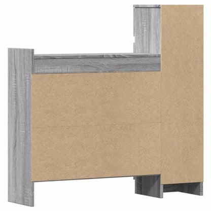 Schoenenkastje – Schoenenkast – Schoenenrek – Schoenenopberger – Schoenenschuif – Smal Hoog Kastje – Duurzaam Hout – Grijze Afwerking – 100,5x28x100 cm – Modern Ontwerp
