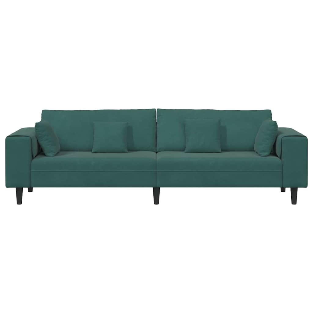 Bankstel – Bank – Hoekbank – Slaapbank – Zetel – Velvet Bekleding – Inclusief Ottoman – Stevig Houten Frame