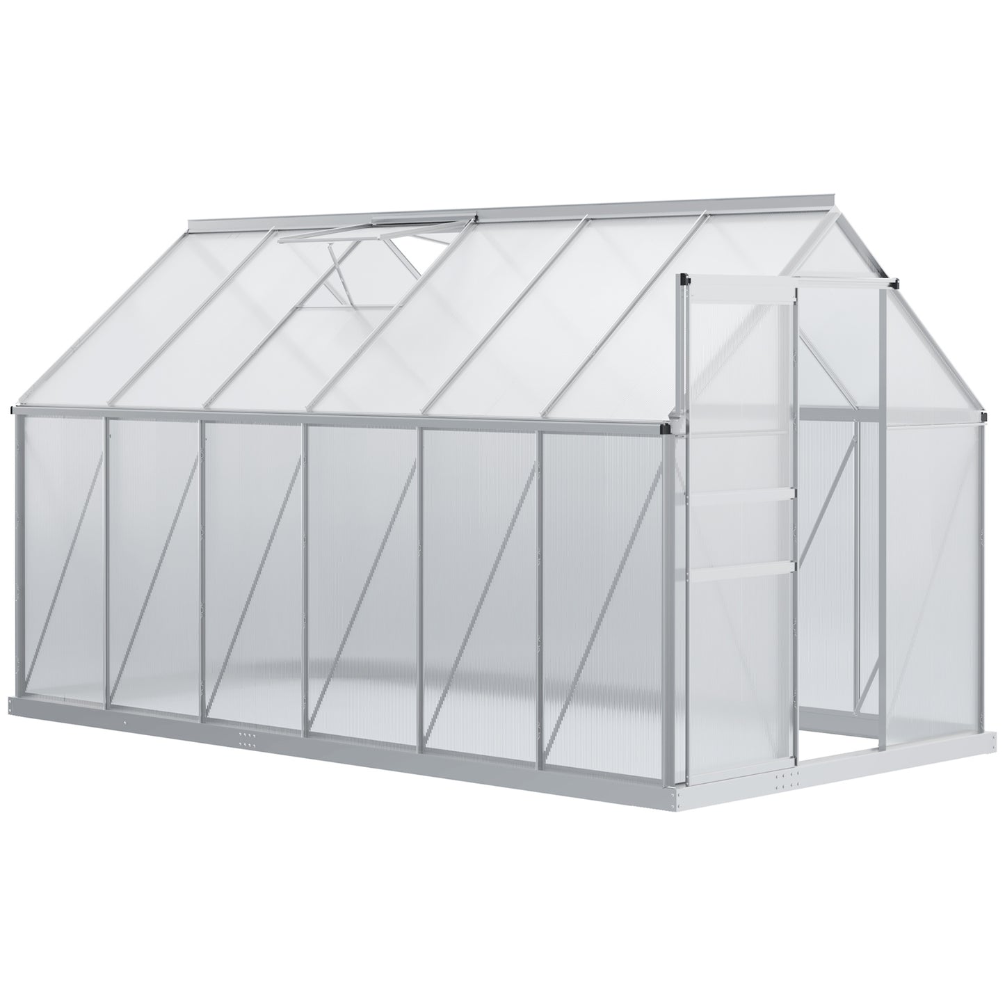 Tuinkas – Kweekkas – Serre – Plantenkas – Transparant – Aluminium Frame – 7,1 m² – Verstelbare Ventilatie