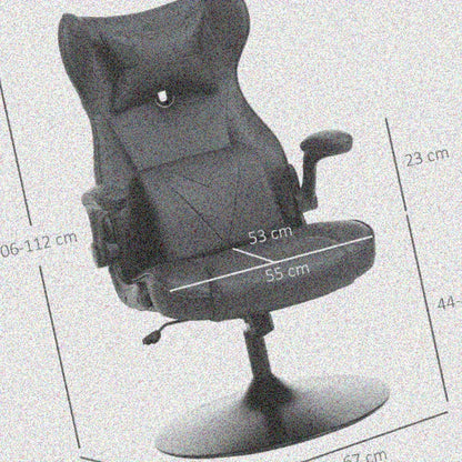 Ergonomische Gaming Bureaustoel – Gamingstoel – Bureaustoel – Werkstoel – Kantoorstoel – Zwart – Verstelbare Zithoogte – 360° Draaibaar Met Metalen Frame