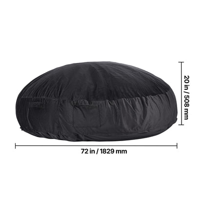 Zitzak – Beanbag – Loungestoel – Poef – Fauteuil – Memory Foam Vulling – Afneembare Wasbare Polyester Hoes – Zwart