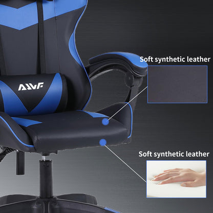 High-Back Gaming Chair PC Office Chair Computer Racing Chair PU Desk Task Chair Ergonomic Executive Swivel Rolling Chair with Lumbar Support for Back Pain Women, Men