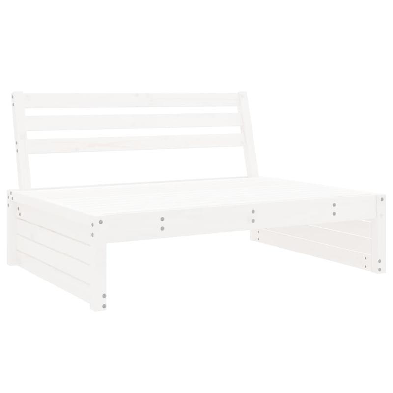 Buitensofa – Tuinbank – Loungebank – Patio Meubel – Terrasbank – Massief Grenen – Weerbestendig Design – Comfortabele Schuimkussens – Wit 120x80 cm