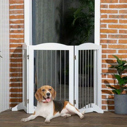 Hondenhek – Hondenbarrière – Traphekje – Huisdierenafzetting – Veiligheidshek – Inklapbaar – Ventilatienet – Weerbestendig – 154x30x80 cm – Stevige Constructie
