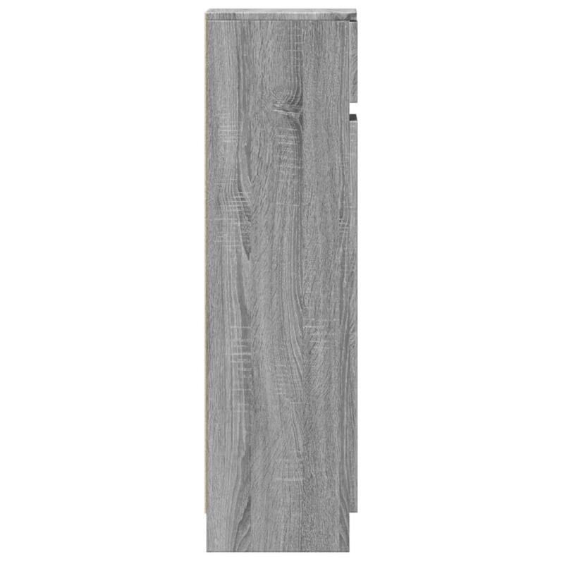 Schoenenkastje – Schoenenkast – Schoenenrek – Schoenenopberger – Schoenenschuif – Smal Hoog Kastje – Duurzaam Hout – Grijze Afwerking – 100,5x28x100 cm – Modern Ontwerp