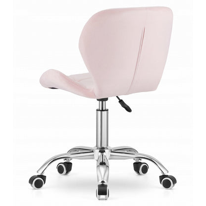 Draaistoel – Bureaustoel – Gamestoel – Werkstoel – Bureaufauteuil – Velvet Bekleding – In Hoogte Verstelbaar 46-61 cm