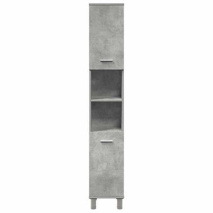 Badkamermeubelset – Badmeubelset – Wastafelmeubel – Badkamerkast – Spiegelkast – 3-delig – Betongrijs Houtlook – Duurzaam Materialen – Zonder Stroom