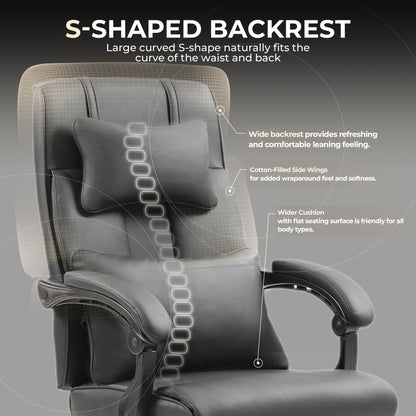 Gamingstoel – Gamestoel – Bureaustoel – Gaming Chair – Game Stoel – Ergonomisch Hoogte Verstelbare Rugleuning – Kunstleer Met Voetsteun – Belastbaar Tot 159 kg