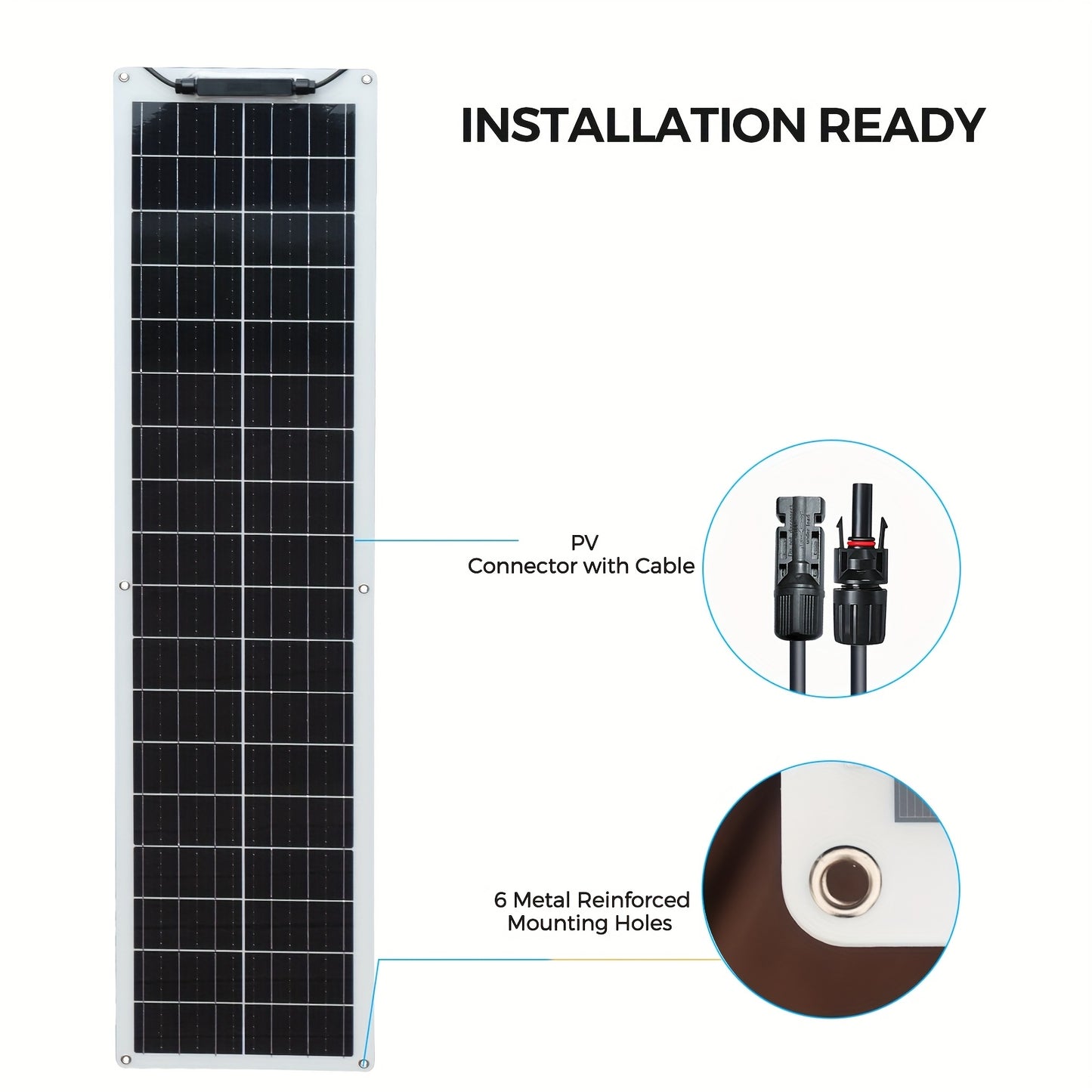 Flexibel Zonnepaneel Set – Zonnepaneel Voeding – zonne-energie paneel – Solar Blanket – Zonnepaneel Mobiel – 200W Totaalvermogen – Lichtgewicht Monokristallijn Silicium