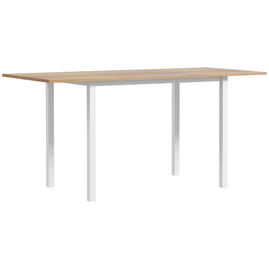Uitbreidbare Eettafel – Uitschuifbare Tafel – Keukentafel – Eetkamertafel – Gezinstafel – Bruin – Verstelbaar 110-160 cm – Stevige Stalen Poot