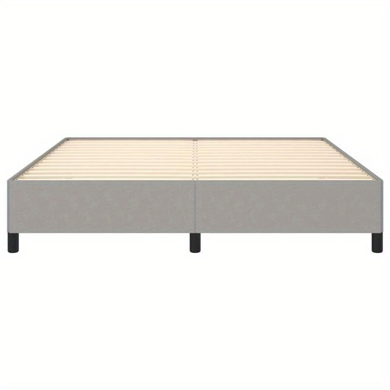 Bed frame without Mattress Grigio Chiaro 160x200cm Tissue Practical, removable, suitable for all seasons, Seasonal Bedding, Spacesaving Bed, Sleek Bedroom Furniture, Modern Home Decor, Lightweight Construction, Removable Desi
