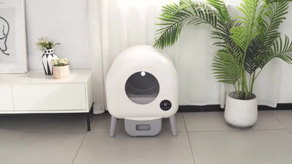 Automatische Kattenbak – Zelfreinigende Kattenbak – Slimme Kattenbak – Hygiënische Kattenbak – Kattenbak Voor Meerdere Katten – Met Wi-Fi Controle – Geurvrij Met Afvalzakken