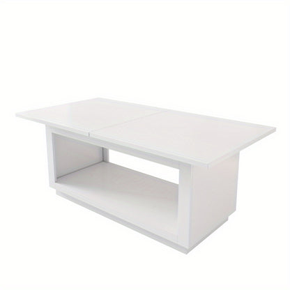 Uitschuifbare Eettafel – Eettafel – Uitklapbare Tafel – Inklapbare Tafel – Tafel Woonkamer – Wit – Ruimtebesparend Design – Stevige MDF Constructie