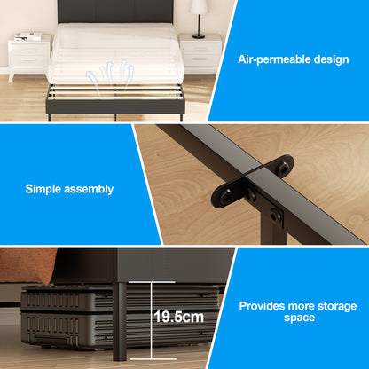 Bed Frame Robust Bed Frame Slatted Frame Maximum Load Capacity 350 Kg for Imitation Leather 120*200CM/140*200CM