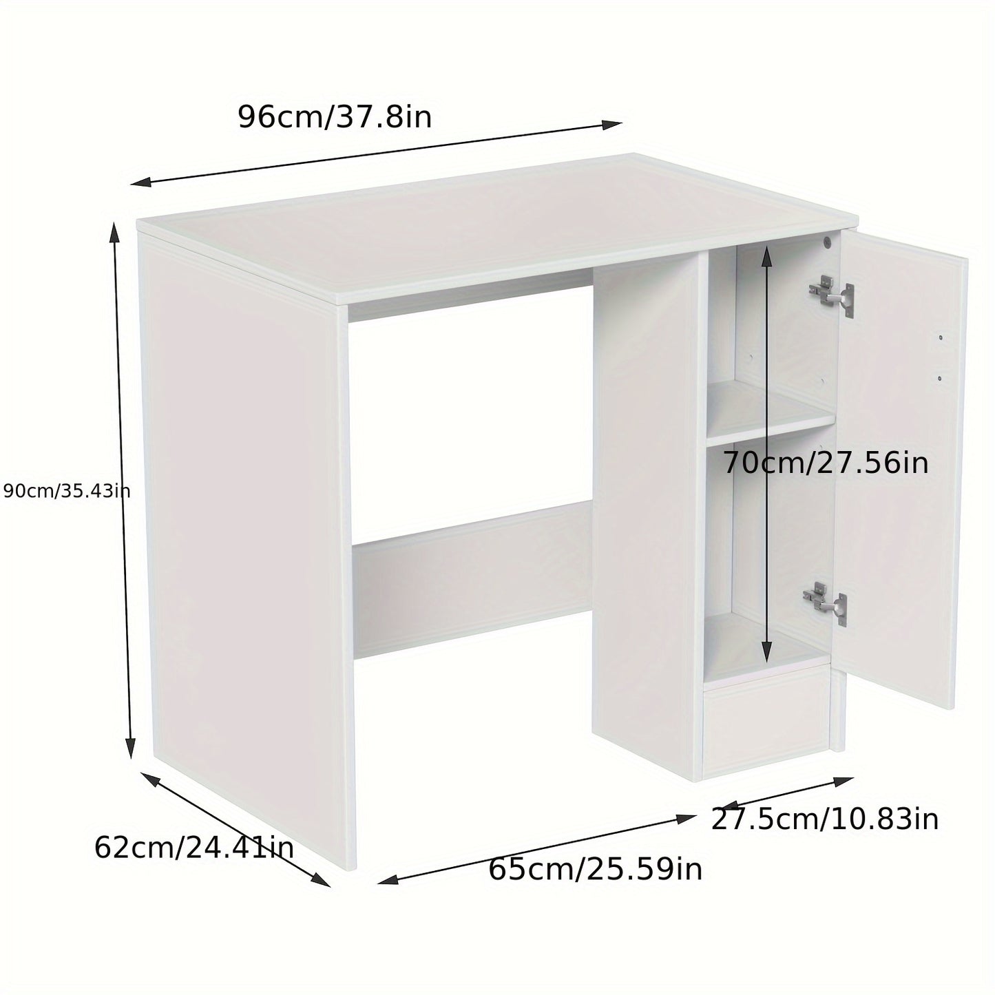 Wasmachinekast – Wasmachine Meubel – Opbergkast – Ombouw – Kast – Wit – 96x62x90 cm – Stevig Bovenblad 15mm – Ruimtebesparend Ontwerp