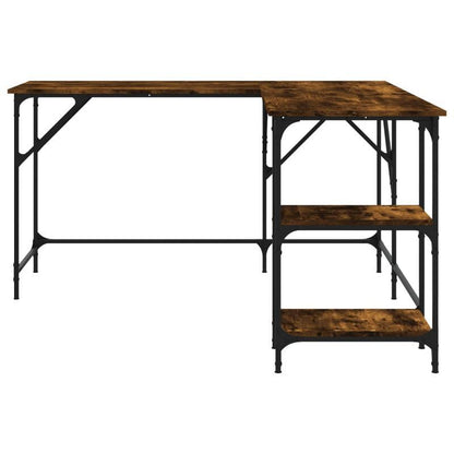Bureau – Werkplek – Bureautafel – Computerbureau – Schrijftafel – Compact Modern Design – Rook Eiken MDF Constructie