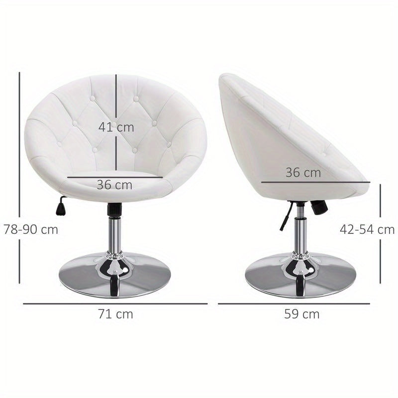 Bureaustoel – Office Chair – Ergonomische Stoel – Draaistoel – Desk Chair – Verstelbaar in Hoogte – Stevig Stalen Frame – Donkerbruine Bekleding – 78-90 cm Hoogte