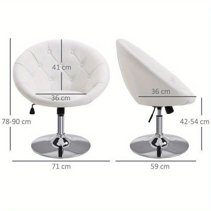 Bureaustoel – Office Chair – Ergonomische Stoel – Draaistoel – Desk Chair – Verstelbaar in Hoogte – Stevig Stalen Frame – Donkerbruine Bekleding – 78-90 cm Hoogte