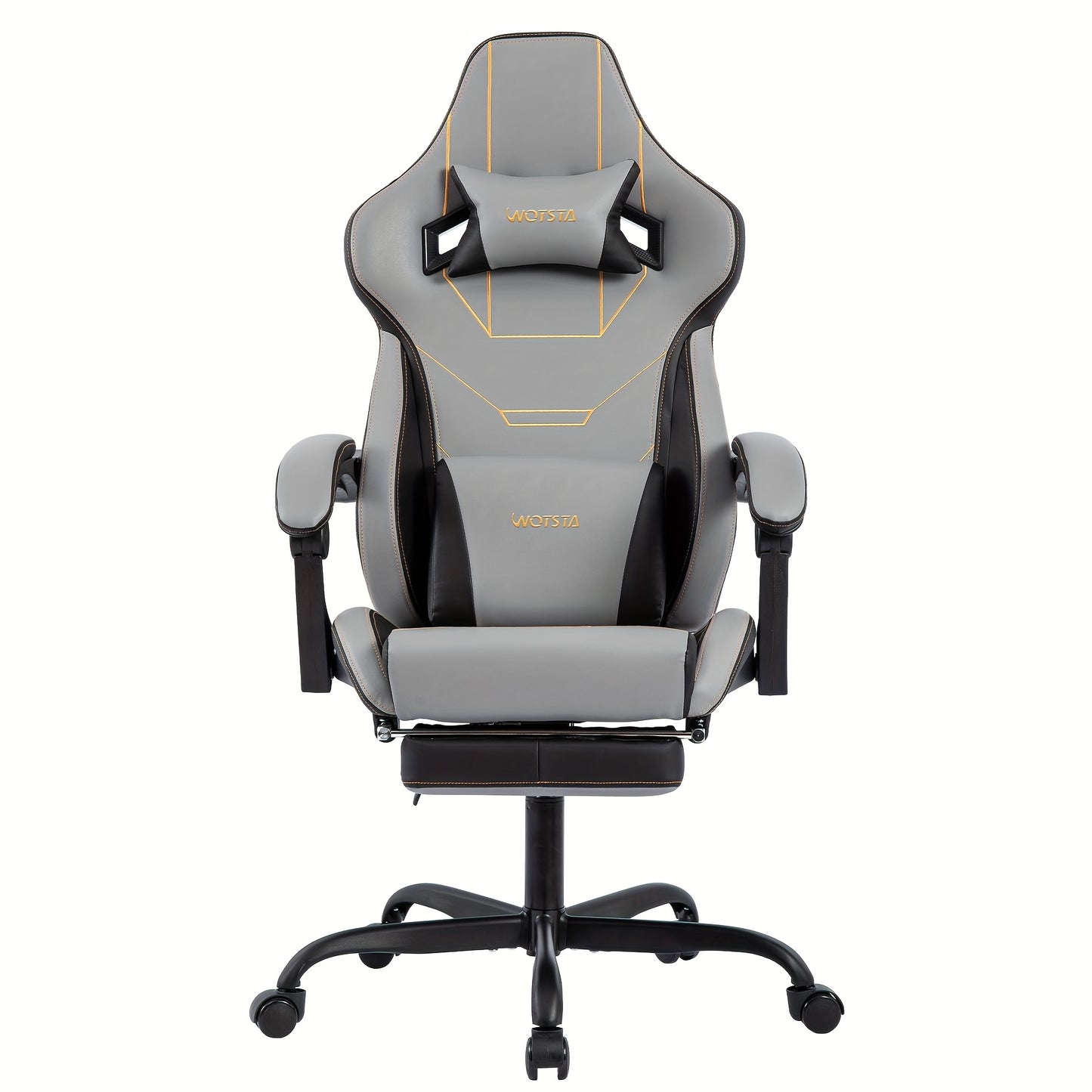 Gamingstoel – Gamestoel – Gaming Chair – Game Stoel – Bureaustoel – Verstelbaar – Met Voetensteun – Ergonomische Lendensteun – Lichtblauw