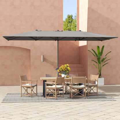 Buitendorpel – Terrasparasol – Dubbele Parasol – Tuinparasol – Balkonparasol – Groot formaat 451 x 264 cm – UV-bestendig 200 g/m² polyester