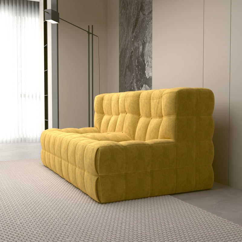 Zitzak – Beanbag – Loungestoel – Poef – Floor Sofa – Gele Flanellen Bekleding – Antislip Onderkant – Comfortabel & Makkelijk Schoon Te Maken