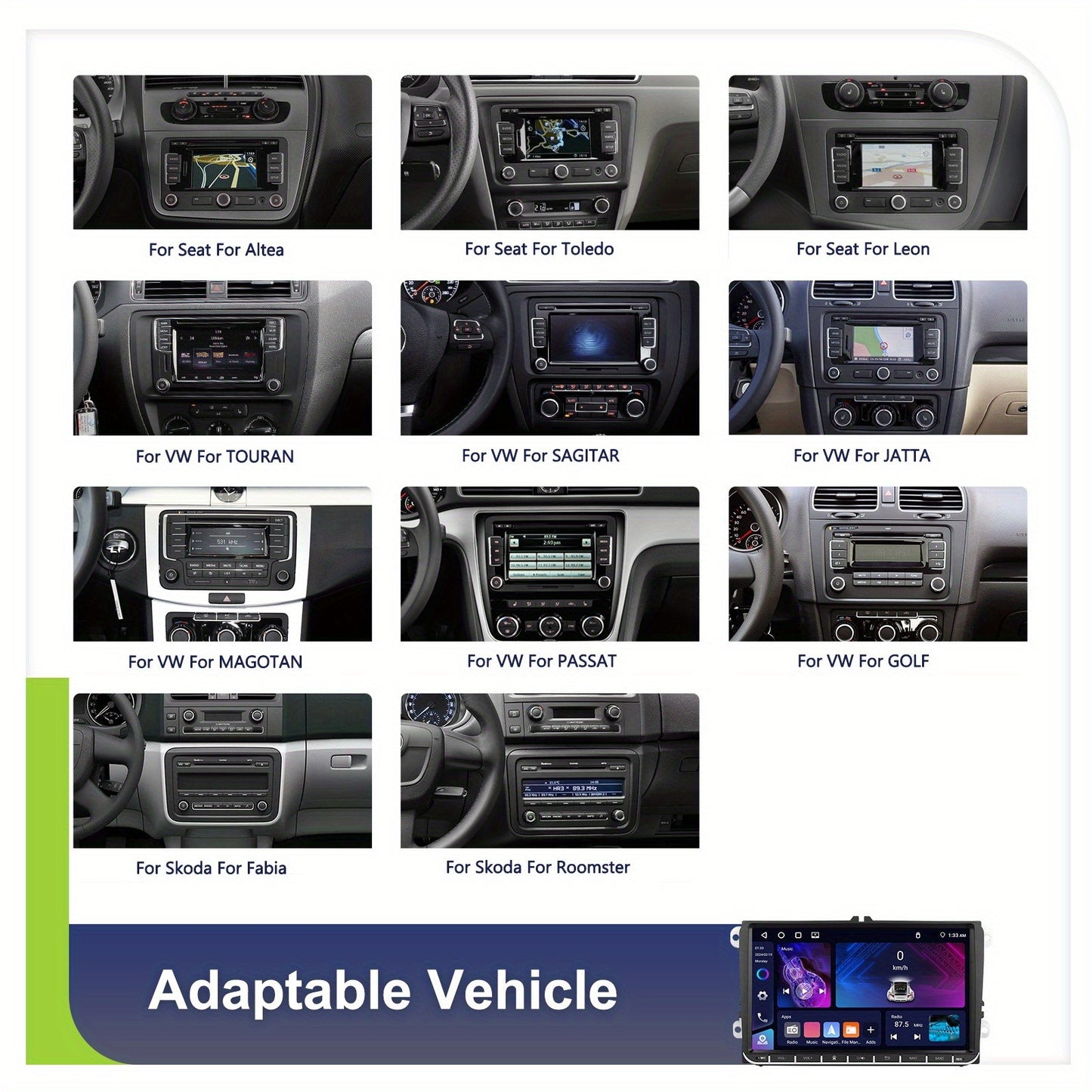 Autoradio – Auto Radio – Car Stereo – Multimedia Speler – 9 Inch HD Touchscreen – Android 15 – 4GB RAM & 64GB Opslag
