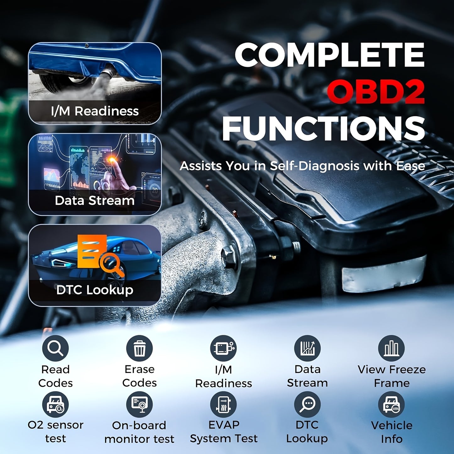 OBD2 Scanner – Diagnoseapparaat – Auto Uitlezer – Foutcode Lezer – Uitleesapparaat – Draadloos Wi-Fi – SAS en Gaspedaal Reset – Batterijtest Inclusief
