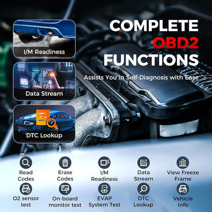 OBD2 Scanner – Diagnoseapparaat – Auto Uitlezer – Foutcode Lezer – Uitleesapparaat – Draadloos Wi-Fi – SAS en Gaspedaal Reset – Batterijtest Inclusief