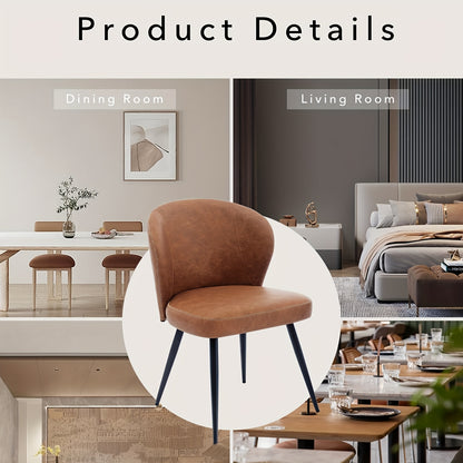Eetkamerstoelen – Stoelen – Zitkamerstoelen – Keukenstoelen – Design Stoelen – Set Van 2 – Memory Foam Zitting – Kunstleren Bekleding