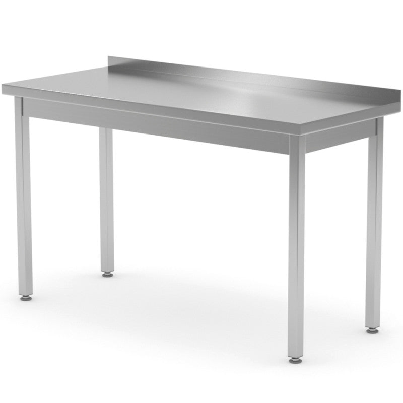 Wandtafel – Haltafel – Consoletafel – Sidetable – Werktafel – Roestvrij Staal – Verstelbare Poten – 140x70x85 cm