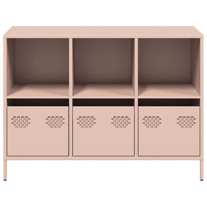 Sideboard – Dressoirkast – Opbergkast – Buffetkast – Side Table – Roze – Koudgewalst Staal – Compact Formaat 101,5x39x73,5 cm