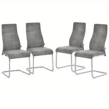 Velvet Eetkamerstoelen – Fluwelen Stoelen – Design Stoelen – Comfortabele Stoelen – Eetkamerstoelen Set Vier – Stevig Stalen Frame – Zachte Velvet Bekleding – 45x61x98 cm – Modern Design