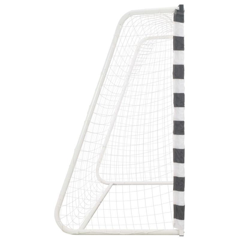 Voetbaldoel – Voetbalgoal – Doelnet – Soccergoal – Trainingsdoel – Metaal – 300 x 160 x 90 cm – Zwart-wit ontwerp