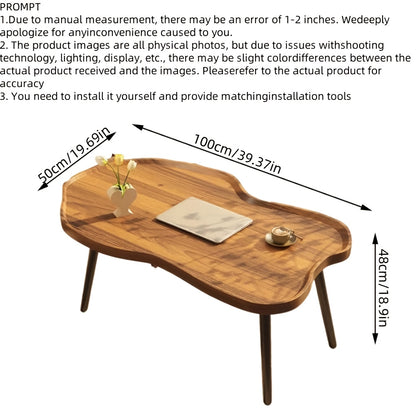 Salontafel – Koffietafel – Woonkamertafel – Bijzettafel – Theetafel – Walnoothout & Kunstboard – Modern Minimalistisch Design – Compact 120x60x48 cm