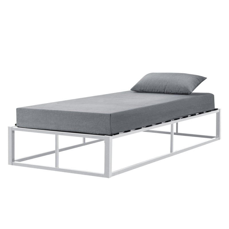 Bedframe – Metalen Bed – Bedframe Met Lattenbodem – Stabiel Bed – Tweepersoonsbed – Zwart – Stevig Gecoat Staal – Onderhoudsvriendelijk