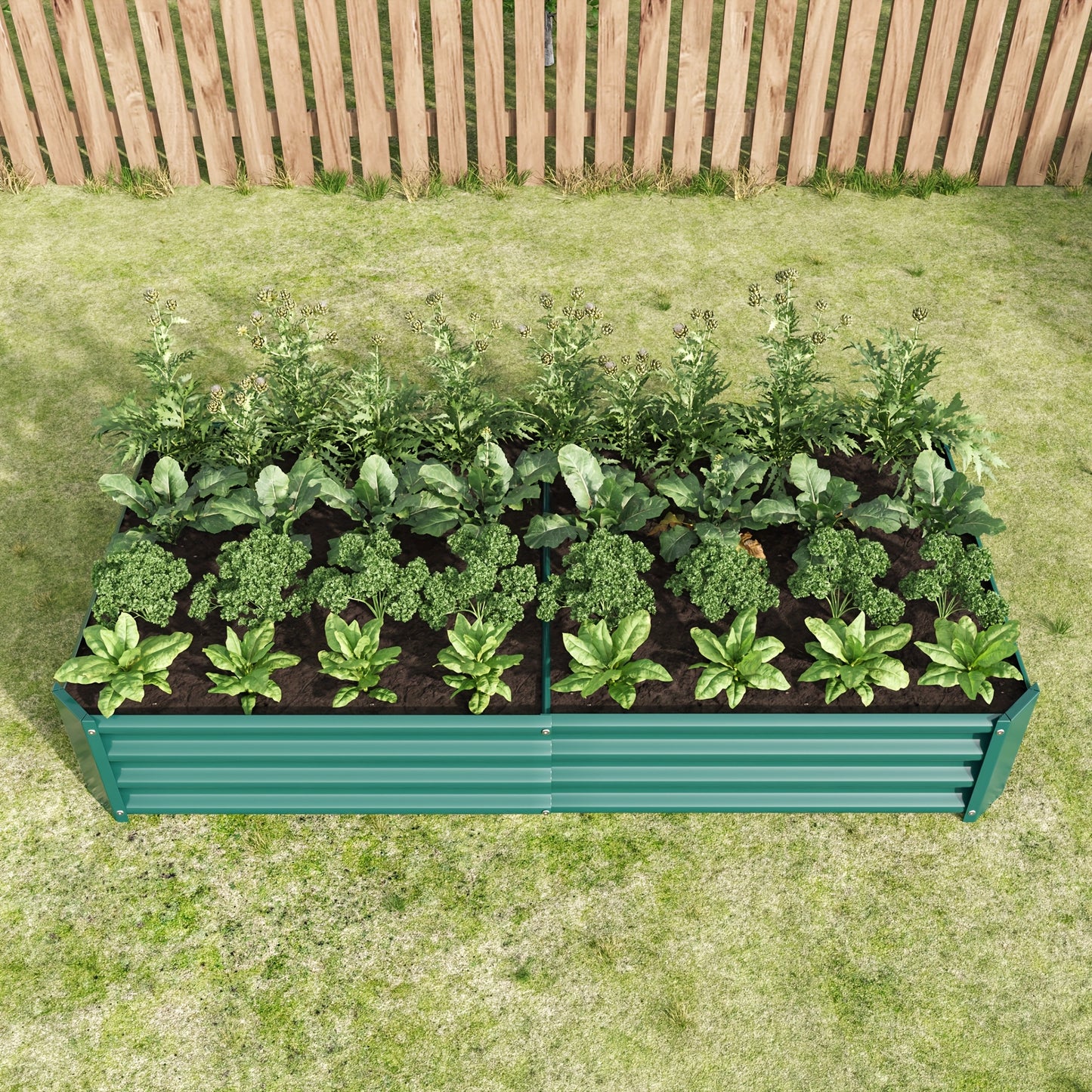 Hoogtebed Tuin – Verhoogd Plantenbed – Moestuinbak – Tuinbak – Bloemenbak – Metalen Plantbak – Stevig Stalen Frame – Zonder Bodem Ontwerp