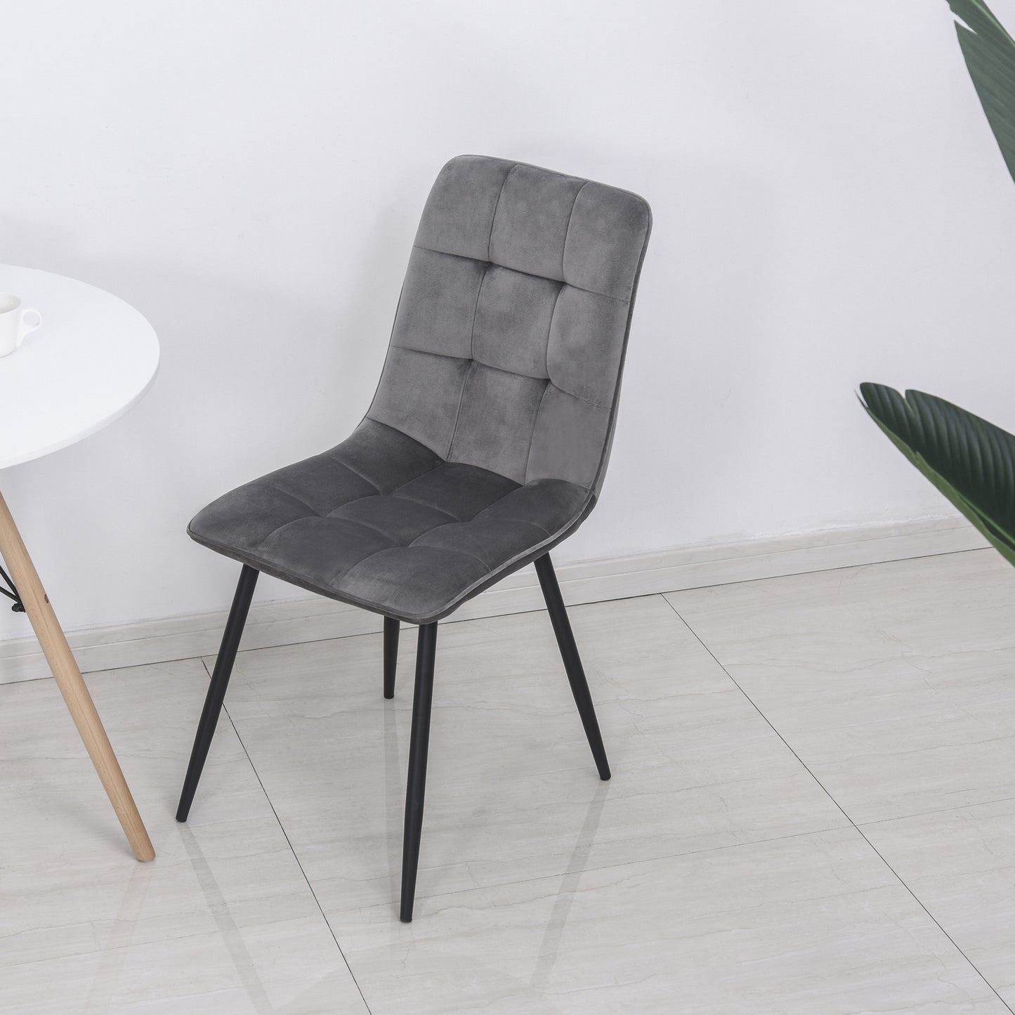 Eetkamerstoel – Kuipstoel – Keukenstoel – Stoel – Set van 2 – Velvet Bekleding – Metalen Onderstel – Hoog Comfort – Draagvermogen 120 kg